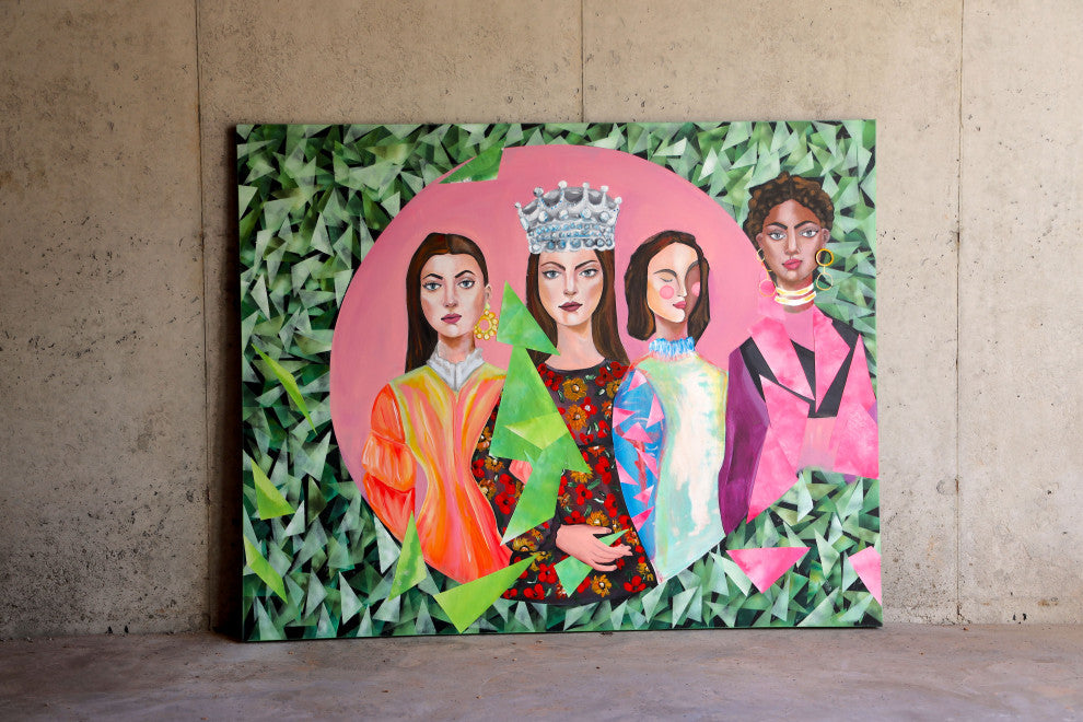 women figurative art, female portrait painting, surrealism, illustration artwork