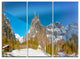 "Sixt Fer a Cheval Panoramic View" Metal Wall Art, 3 Panels, 36"x28"