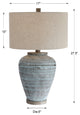 Uttermost Pelia Light Aqua Table Lamp