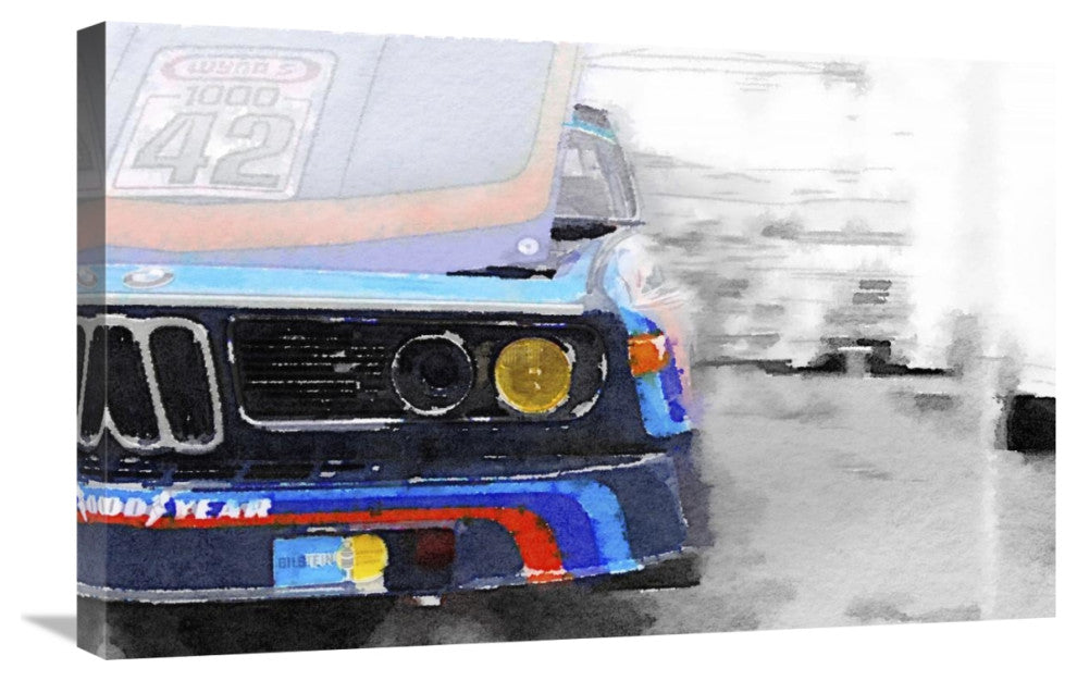 "BMW Lamp and Grill Watercolor" Fine Art Print