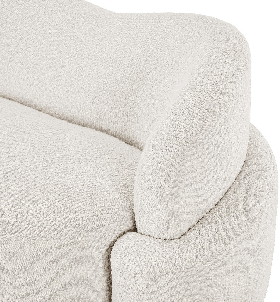 Principessa Boucle Fabric Chair, Cream, Sofa