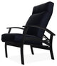 Belle Isle Cushion Outdoor Adjustable Back Chair, Indigo/Black