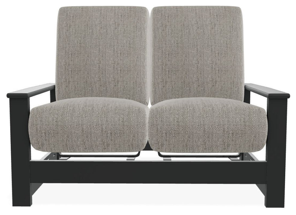 Leeward Deep Seat Outdoor Loveseat with Hidden Motion, Thatch Ash/Graphite