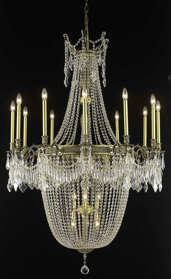 Elegant Esperanza Foyer Hall Light, Antique Bronze Finish With Royal Cut Crystal