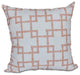 Bamboo 2, Geometric Print Outdoor Pillow, Coral, 20"x20"