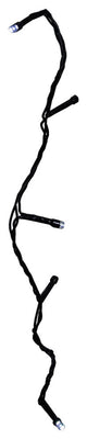 368 Battery Operated White LED 8-Function Christmas Lights, 90 ft, Black Wire