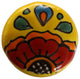 Round Canary Talavera Ceramic Drawer Knob