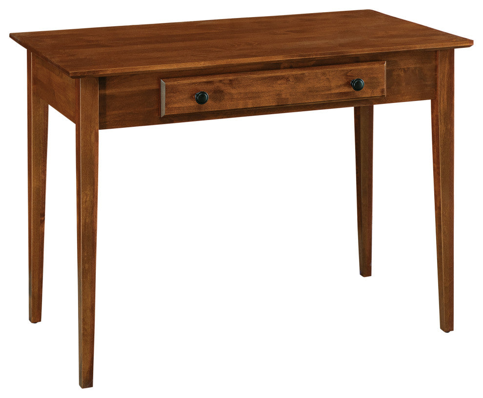 Solid Wood Writing Desk, Warm Cherry
