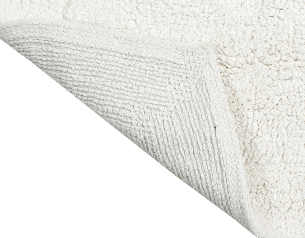 Waterford Collection Tufted Non-Slip Bath Rug, 2 Piece Set, Ivory