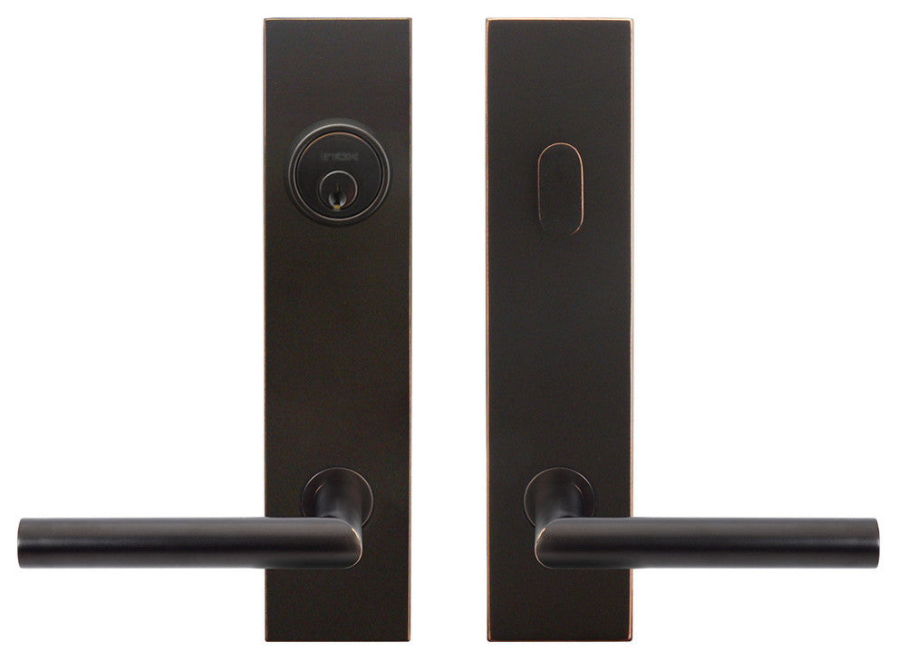 Frankfurt Lever, Tubular Entry, Single Cylinder, Left Hand, 2-3/4" Backset