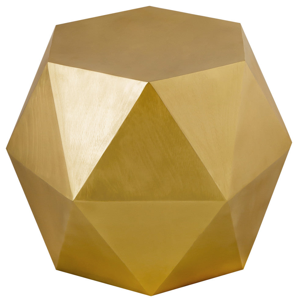 Pasargad Home Lexi Side Table (Brass Finish)