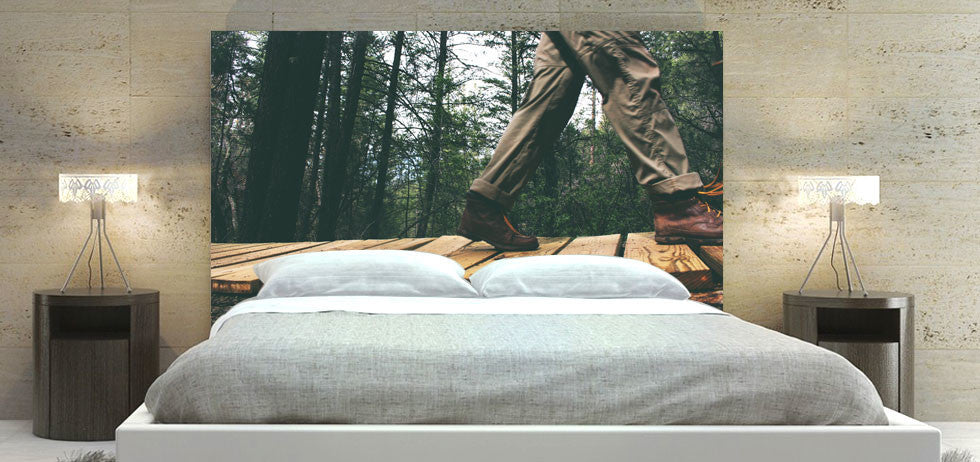 "Planks In Forest" Headboard