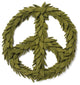 Peace Wreath in Chartreuse Hand Felted Wool