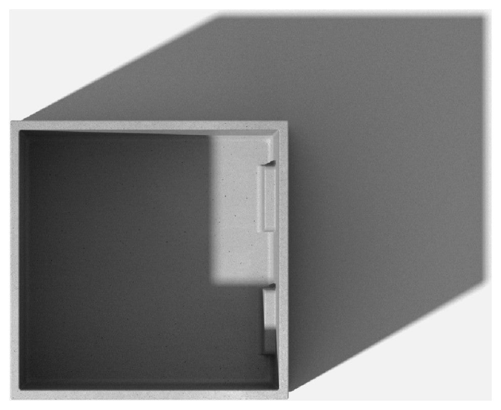 Veadek Geo Series Cube 5" Planter, Grey, 5 Inch, 1 Pack