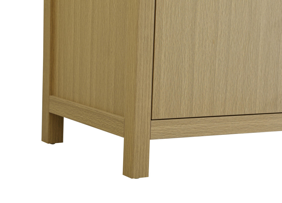 Home Living 30" Single Bathroom Vanity, Honey Brown With Backsplash
