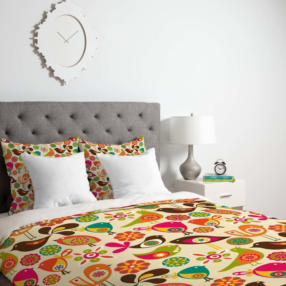 Deny Designs Valentina Ramos Little Birds Duvet Cover - Lightweight