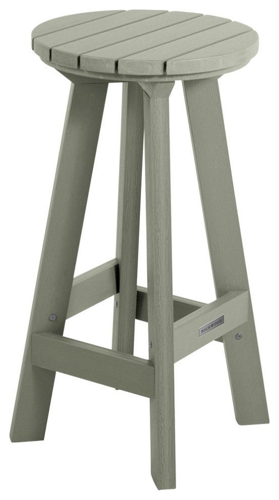 Birch Round Bar Height Stool, Eucalyptus