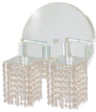 Elegant Mini Wall Sconce, Chrome Finish With Royal Cut Crystal