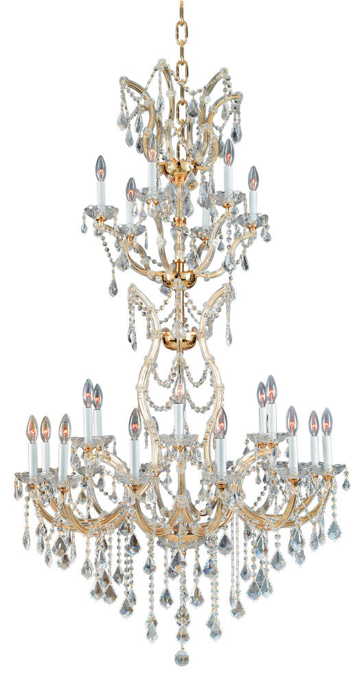 Artistry Lighting Alexandria Collection Hanging Crystal Chandelier 37x52, Gold