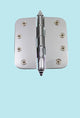 Chrome Plated Brass Cabinet Door Hinge with Stainless Steel Decor Tip Pins