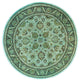 Overdyed One-of-a-Kind Hand-Knotted Area Rug Green, 9' 1" x 9' 1"
