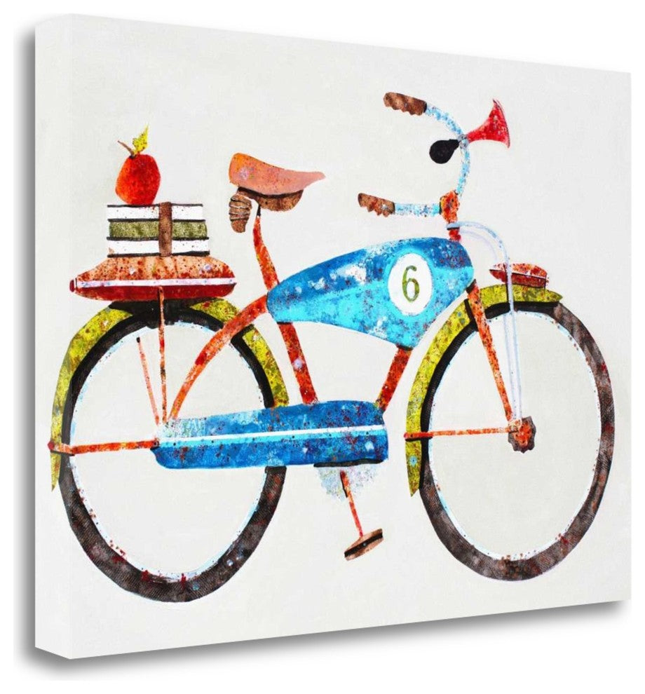 "Bike No. 6" By Anthony Grant,Ready to Hang Giclee Print on Gallery Wrap Canvas