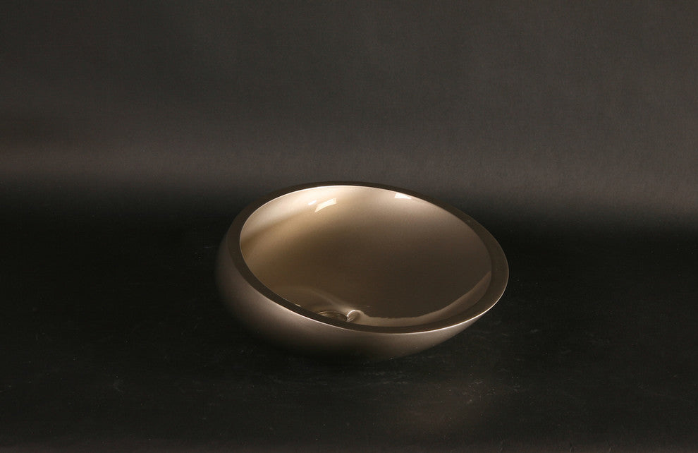Vetro European Vessel Sink, Platinum