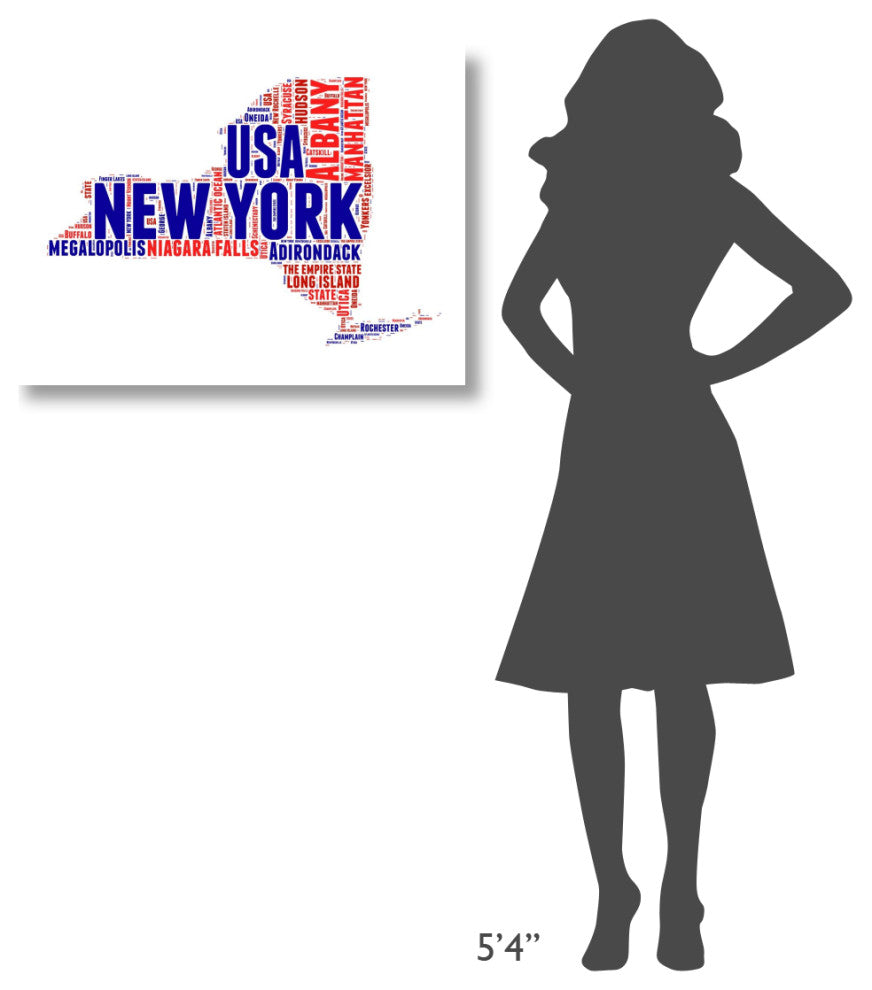 "New York Word Cloud Map" Fine Art Print