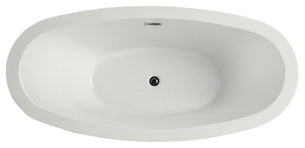 Cassia 69" x 33.5" Soaking Bathtub