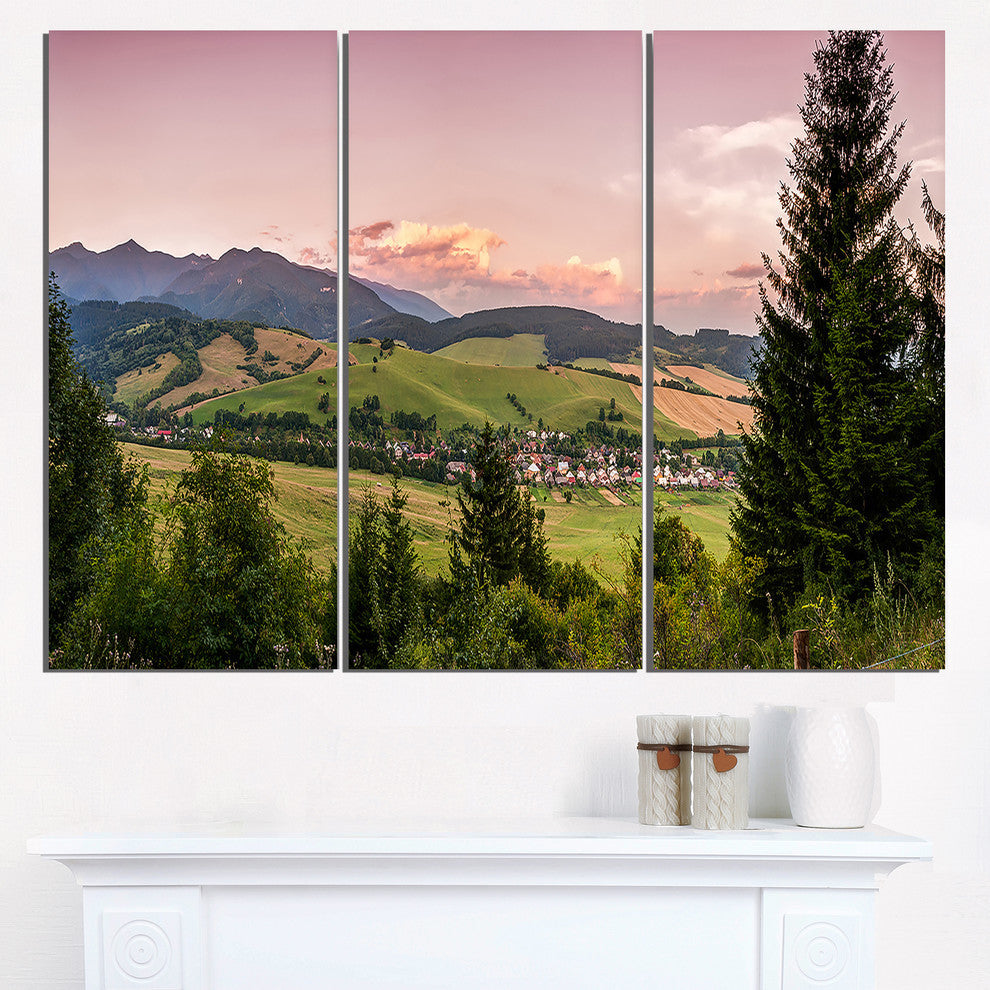 "Beautiful Stretch of Land Panorama" Metal Wall Art, 3 Panels, 36"x28"