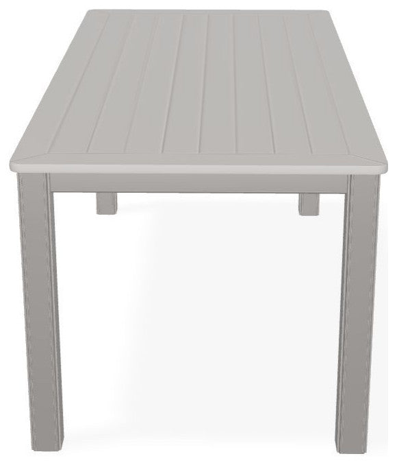 21" x 42" Rectangular Marine Grade Outdoor Coffee Table, Warm Gray