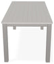 21" x 42" Rectangular Marine Grade Outdoor Coffee Table, Warm Gray