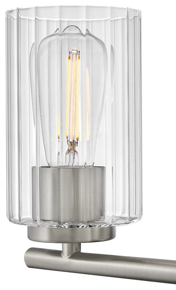 Lark Leta Small Two Light Vanity, Brushed Nickel