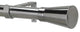 Linea Non-Telescoping Curtain Rod, Chrome, 72''