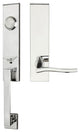 Waterfall Lever, Tubular Dummy Handleset, Left Hand, Polished Stainless Steel