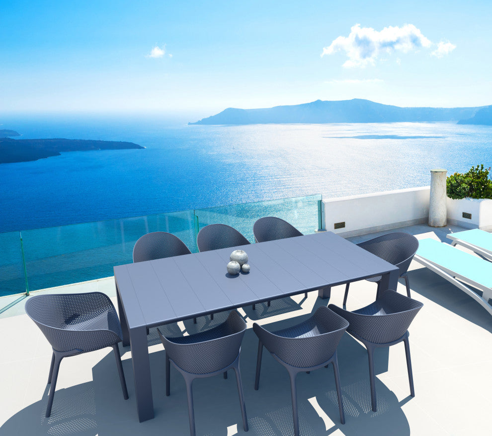 Compamia Sky Outdoor Dining Chair, Set of 2, Dark Gray