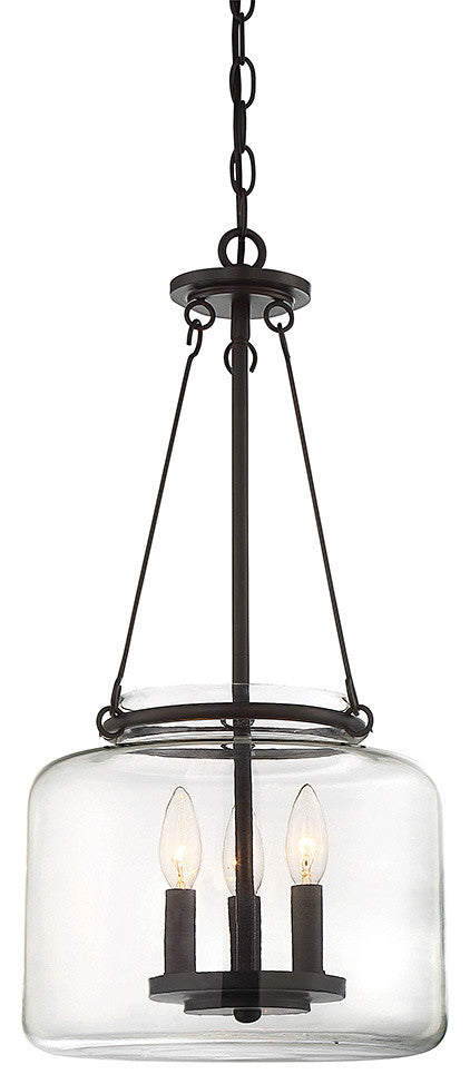 Akron 3-Light Pendant, English Bronze