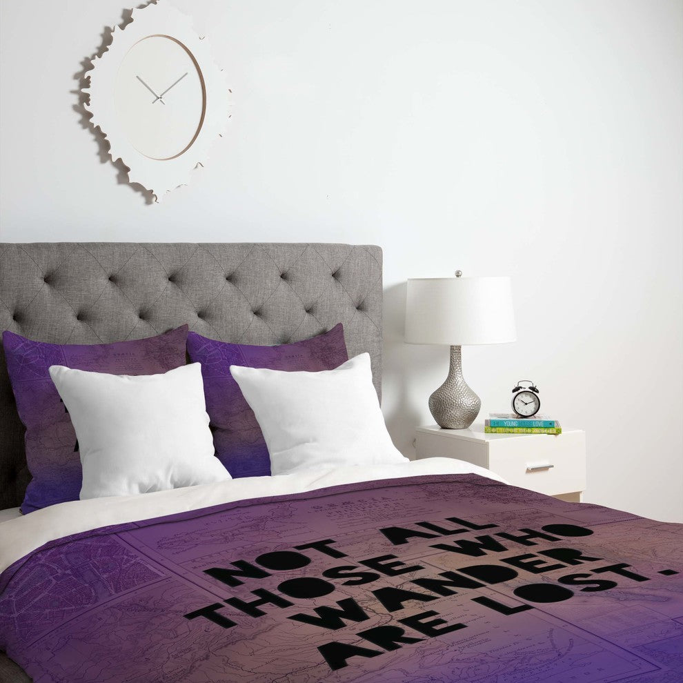 Deny Designs Leah Flores Those Who Wander Duvet Cover - Lightweight