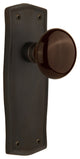 Prairie Plate Passage Porcelain Door Knob, Oil-Rubbed Bronze