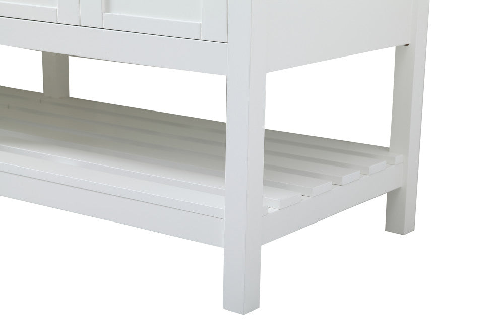 White 72" Double Sink Bathroom Vanity