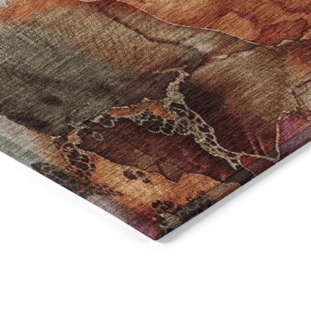 Machine Washable Indoor/Outdoor Chantille ACN1864 Khaki 1'8" x 2'6" Rug