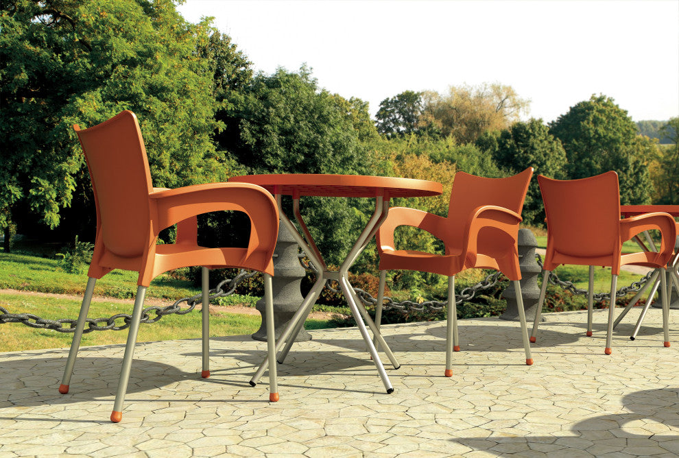 Compamia Romeo Outdoor Dining Armchairs, Set of 2, Orange