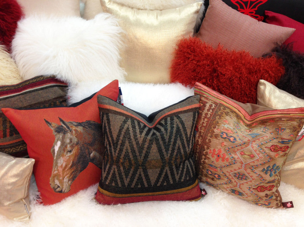 Pillow Decor - Kilim Country 19 x 19 Tapestry Throw Pillow