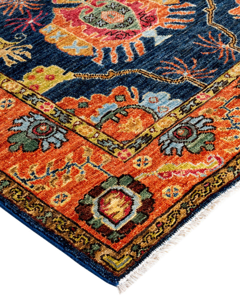 Serapi One-of-a-Kind Hand-Knotted Area Rug Blue, 3'2" x 4'11"
