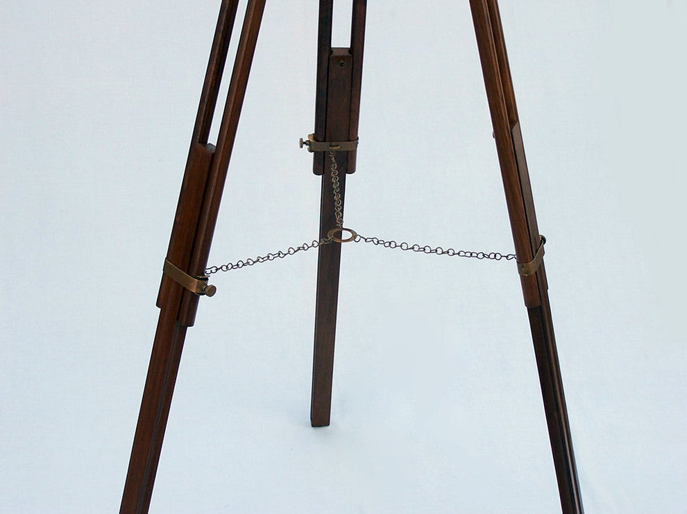 Admiral Floor Standing Antique Brass Telescope 60'', Nautical Telescope