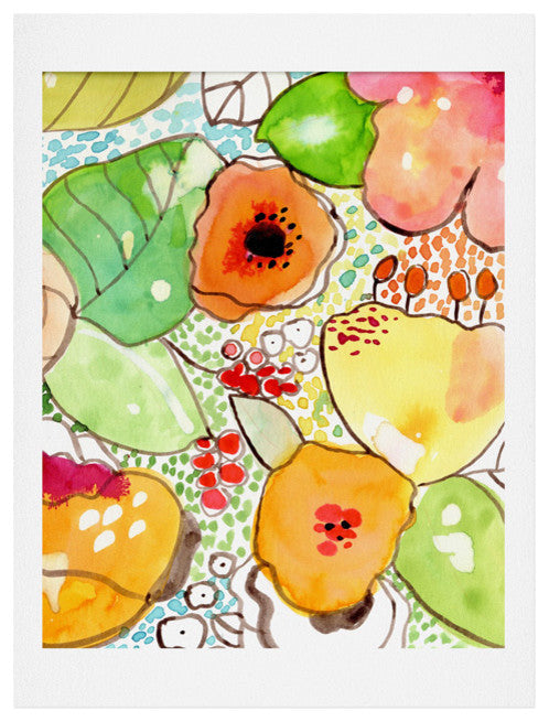 Deny Designs Cayenablanca Organic Flowers Art Print