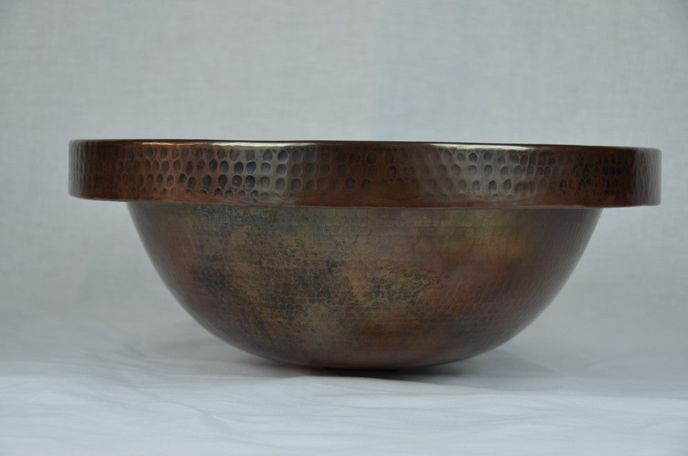 Round 17" copper sink Apron 1.5 inch