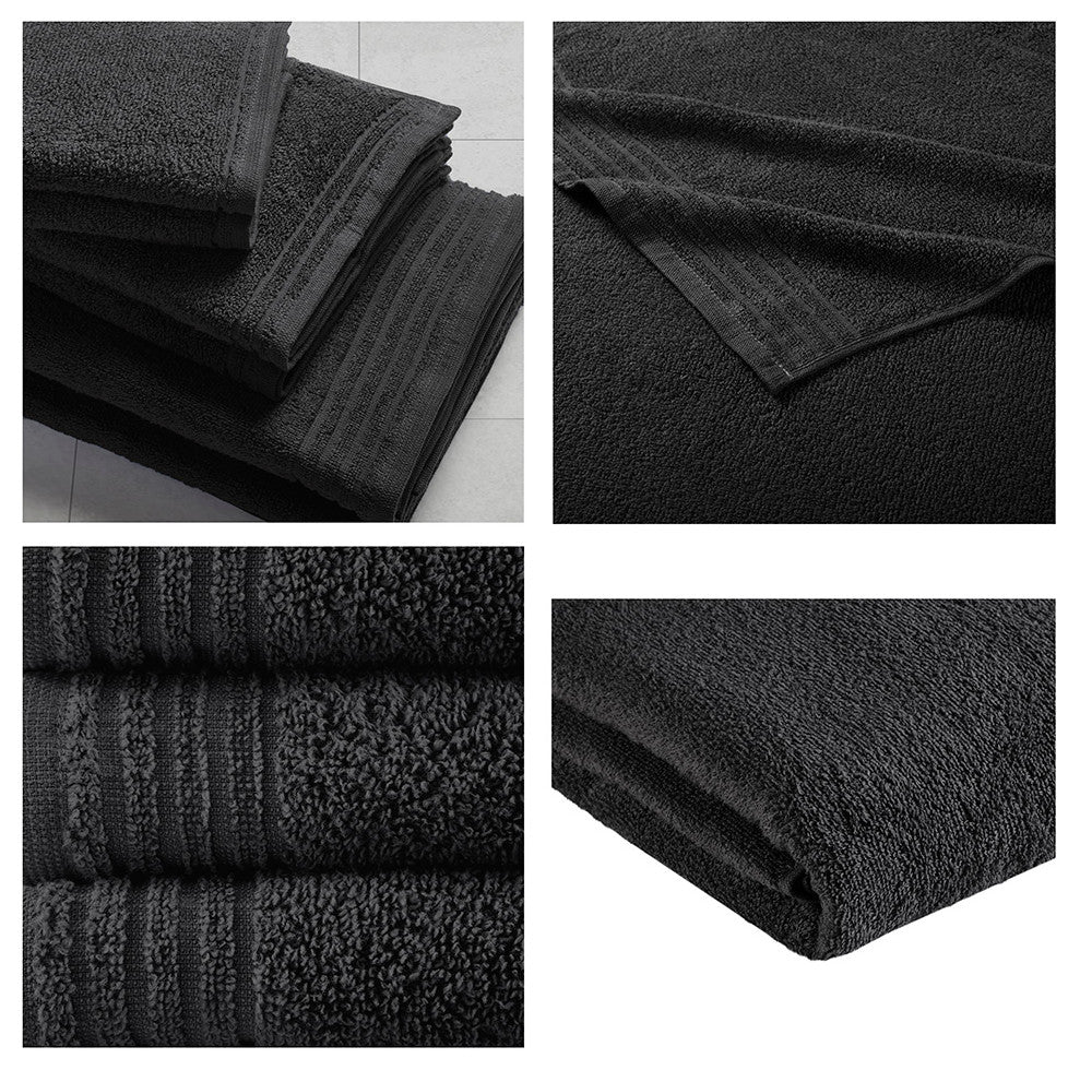 510 Design Big Bundle 100% Cotton Quick Dry 12 Piece Bath Towel Set