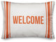 Welcome Farmhouse Stripes Outdoor Lumbar Pillow