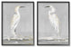 Beautiful Tranquil Calming White Birds Nature Painting, 2pc, each 24 x 30